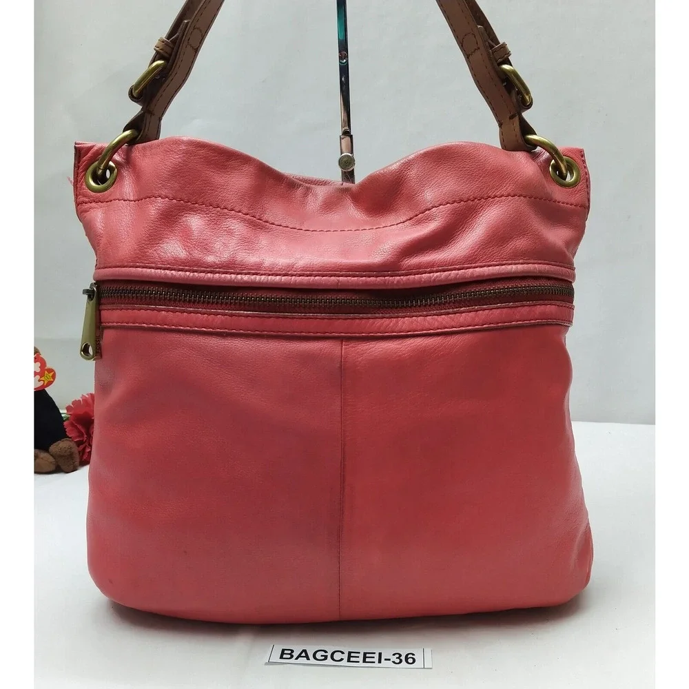 Fossil red leather